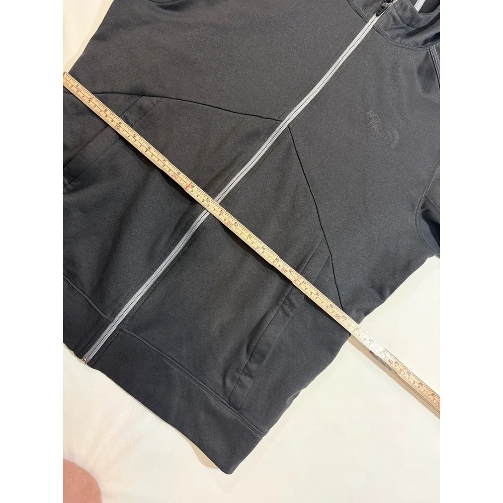 The North Face Full Zip Hoodie Men Large Black Thumbhole Fleece CBE6